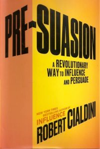 Pre-Suasion, by Robert Cialdini, book cover